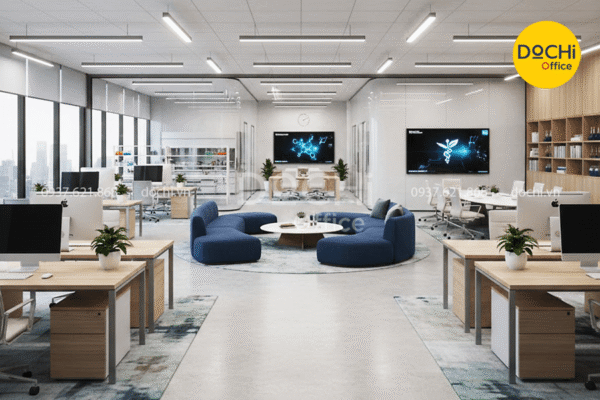 Mẫu thiết kế nội thất văn phòng công ty dược chuyên nghiệp