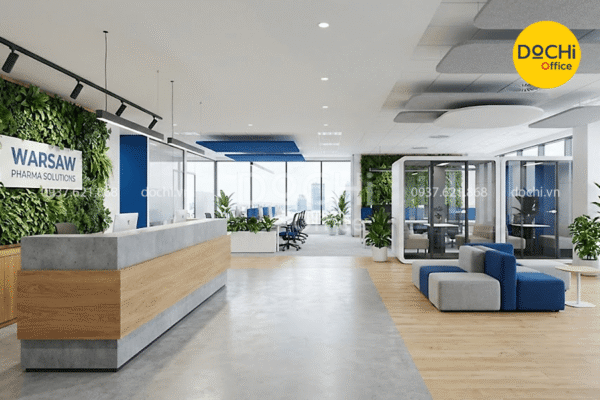 Mẫu thiết kế nội thất công ty dược Warsaw hiện đại