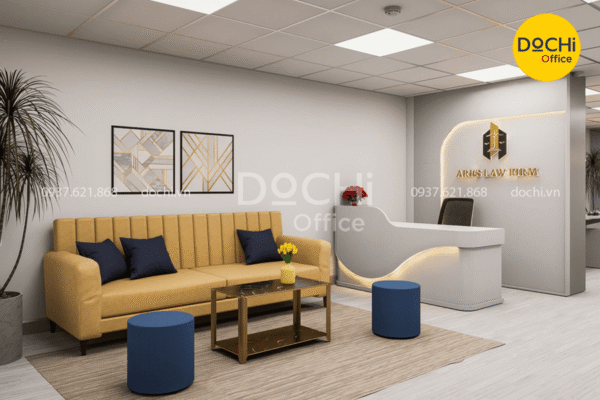 Bố trí nội thất khu vực tiếp tân, đón khách