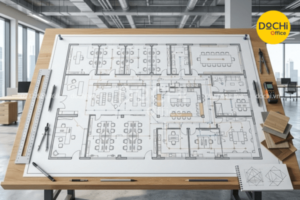 25+ Mẫu bản vẽ văn phòng làm việc tối ưu không gian