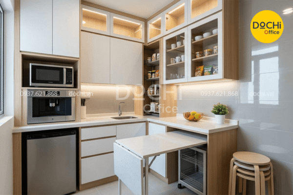 Mẫu Pantry tối ưu diện tích cho văn phòng nhỏ