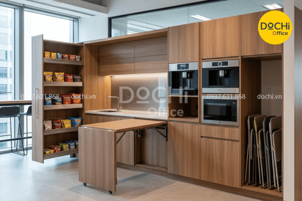Mẫu khu vực Pantry sử dụng nội thất thông minh