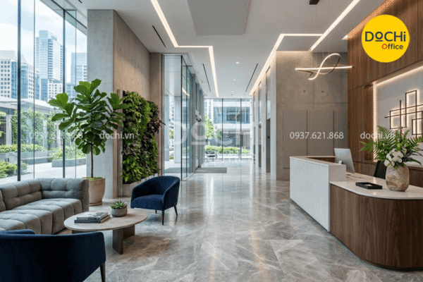Xu hướng thiết kế sảnh văn phòng phổ biến hiện nay