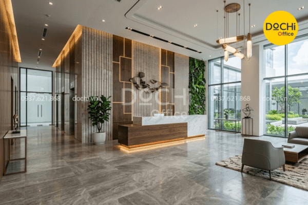 10+ Mẫu thiết kế sảnh văn phòng công ty ấn tượng và chuyên nghiệp