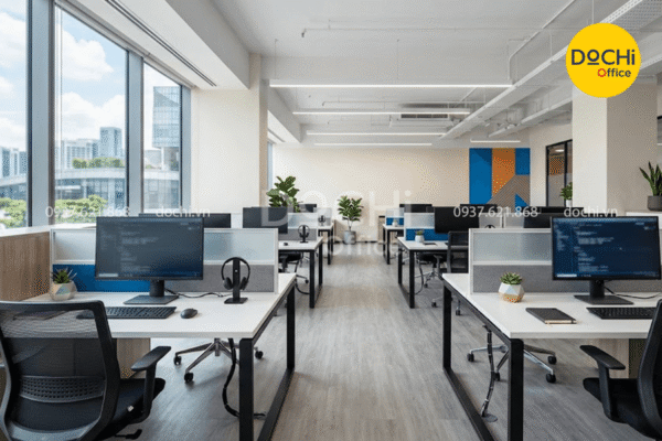 Mẫu thiết kế nội thất văn phòng công nghệ phong cách hiện đại