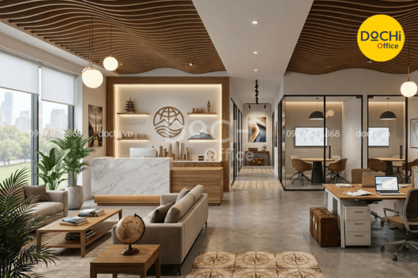 Lợi ích của việc thiết kế nội thất văn phòng công ty du lịch chuyên nghiệp