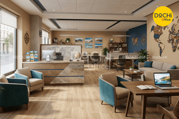 Lưu ý khi thiết kế nội thất văn phòng công ty du lịch