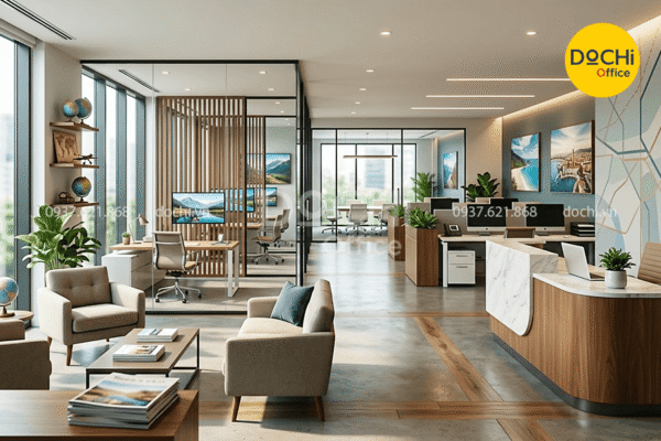 Xu hướng thiết kế nội thất văn phòng công ty du lịch