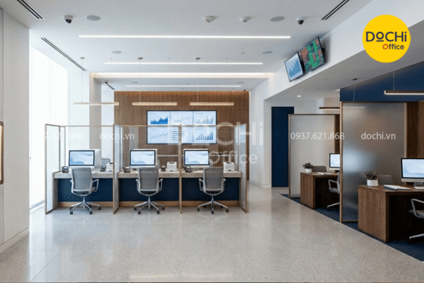 Thiết kế phòng giao dịch công ty Chứng khoán – Dịch vụ