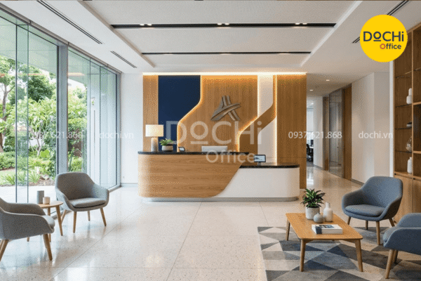 Thiết kế khu vực quầy lễ tân đón khách