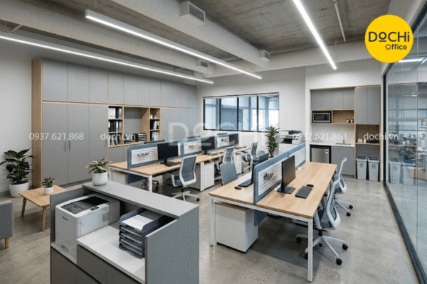 Mẫu thiết kế văn phòng nhà máy dưới 100m2