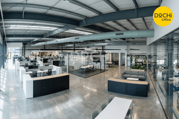 Mẫu thiết kế văn phòng nhà máy trên 1000m2
