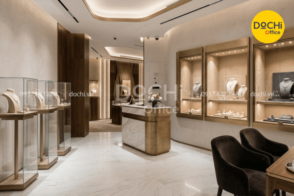 Thiết kế nội thất showroom đồ trang sức