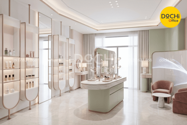Thiết kế nội thất showroom mỹ phẩm