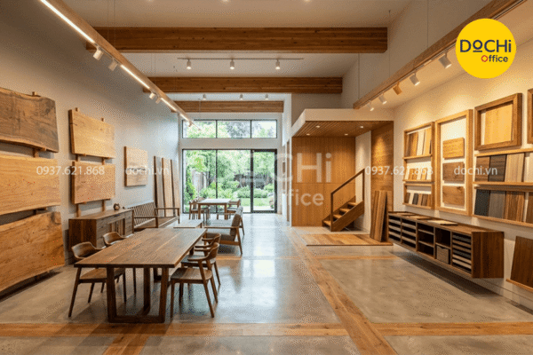 Thiết kế nội thất showroom gỗ