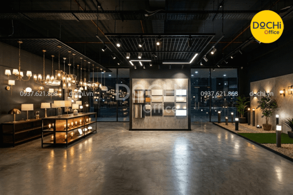 Thiết kế nội thất showroom thiết bị chiếu sáng
