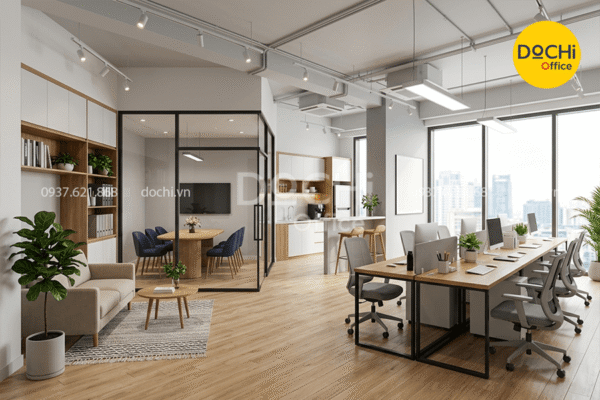 Mẫu thiết kế nội thất văn phòng 70m2 theo các phong cách thiết kế