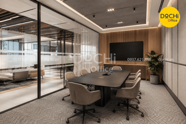 Mẫu thiết kế nội thất phòng họp cho văn phòng 70m2