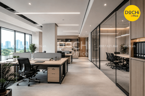 Kinh nghiệm thiết kế nội thất văn phòng 70m2 tối ưu cho doanh nghiệp